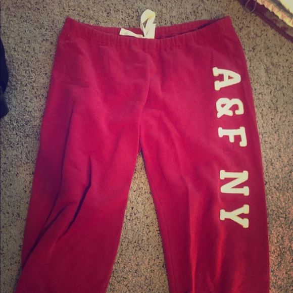 Abercrombie & Fitch Pants - Abercrombie & Fitch Red classic Sweats Sweatpants